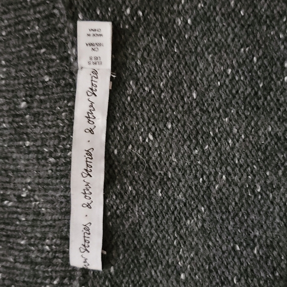 & Other Stories Boat Neck Sweater Small Grey Speckled - Picture 6 of 6